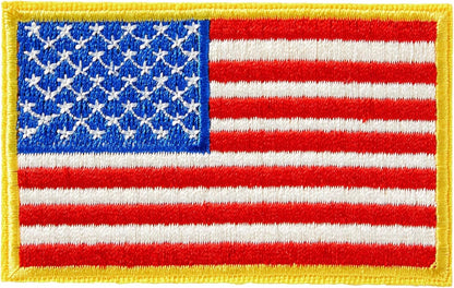 24 Pack American Flag Patches - 3x2" Embroidered Veteran Patches