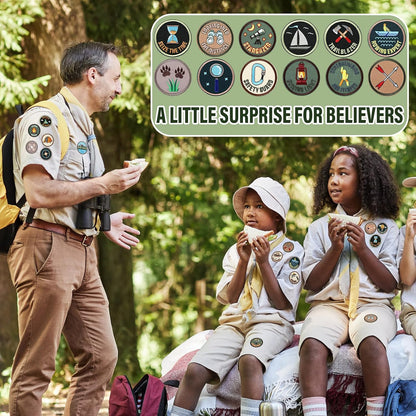 24 Pcs Camping Patches - Adventure Outdoor Hiking Veteran Patches