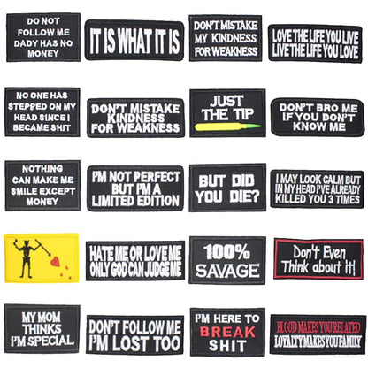 3 Pcs IT is What IT is Patches - Philosophical Text Veteran Patches