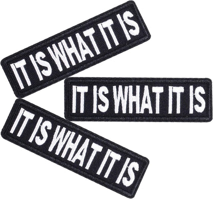 3 Pcs IT is What IT is Patches - Philosophical Text Veteran Patches