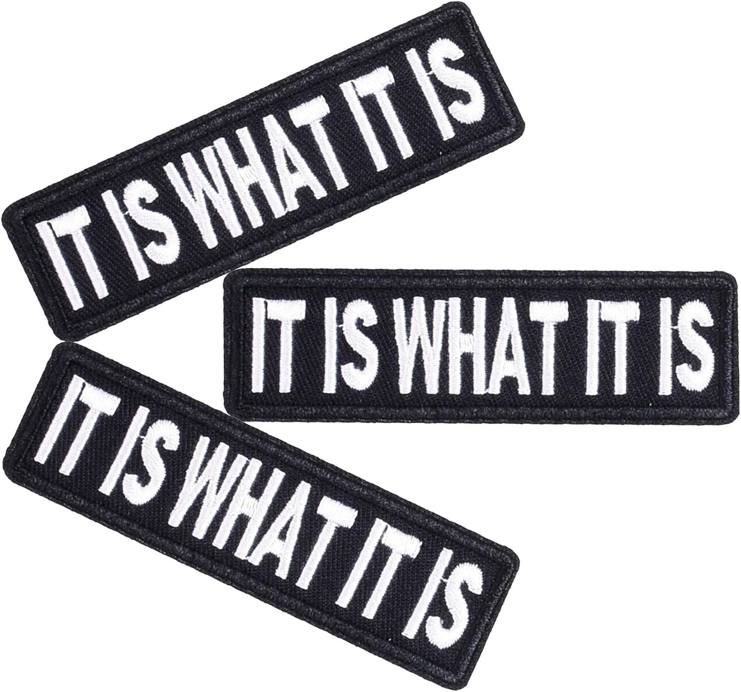 3 Pcs IT is What IT is Patches - Philosophical Text Veteran Patches