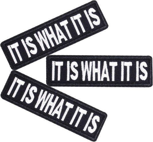3 Pcs IT is What IT is Patches - Philosophical Text Veteran Patches