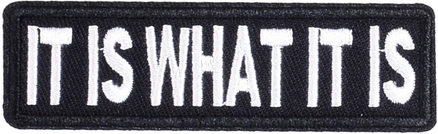 3 Pcs IT is What IT is Patches - Philosophical Text Veteran Patches