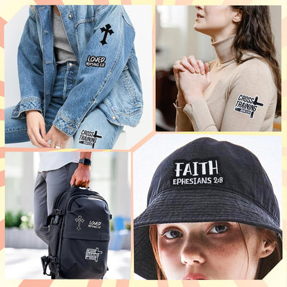 30 Pack Christian Patches - Bible Verse Religious Veteran Patches