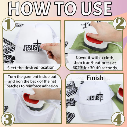 30 Pack Christian Patches - Bible Verse Religious Veteran Patches