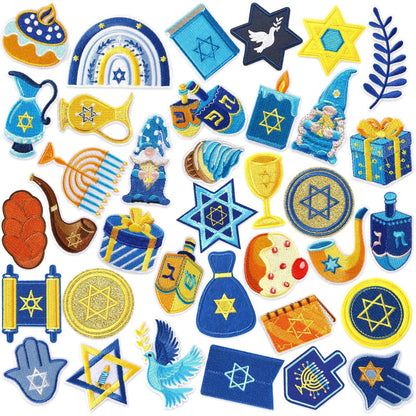 36 Pcs Mardi Gras Iron On Patches - Embroidered Veteran Patches