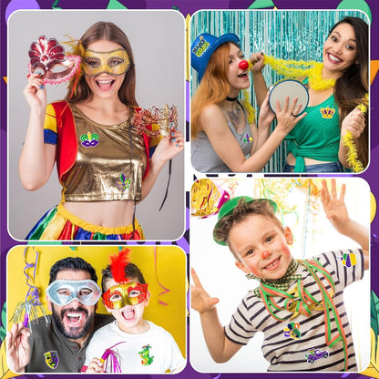 36 Pcs Mardi Gras Iron On Patches - Embroidered Veteran Patches