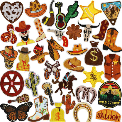 36 Pcs Mardi Gras Iron On Patches - Embroidered Veteran Patches