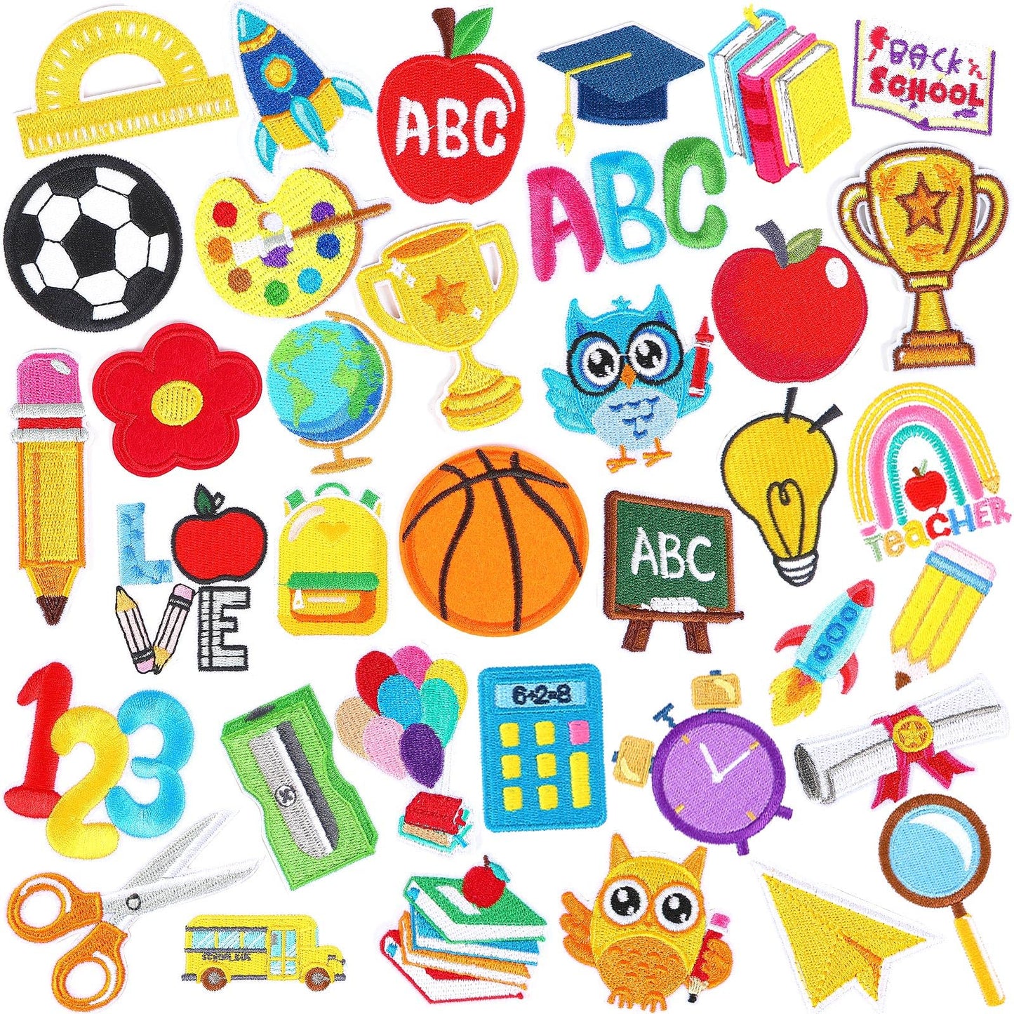 36 Pcs Mardi Gras Iron On Patches - Embroidered Veteran Patches