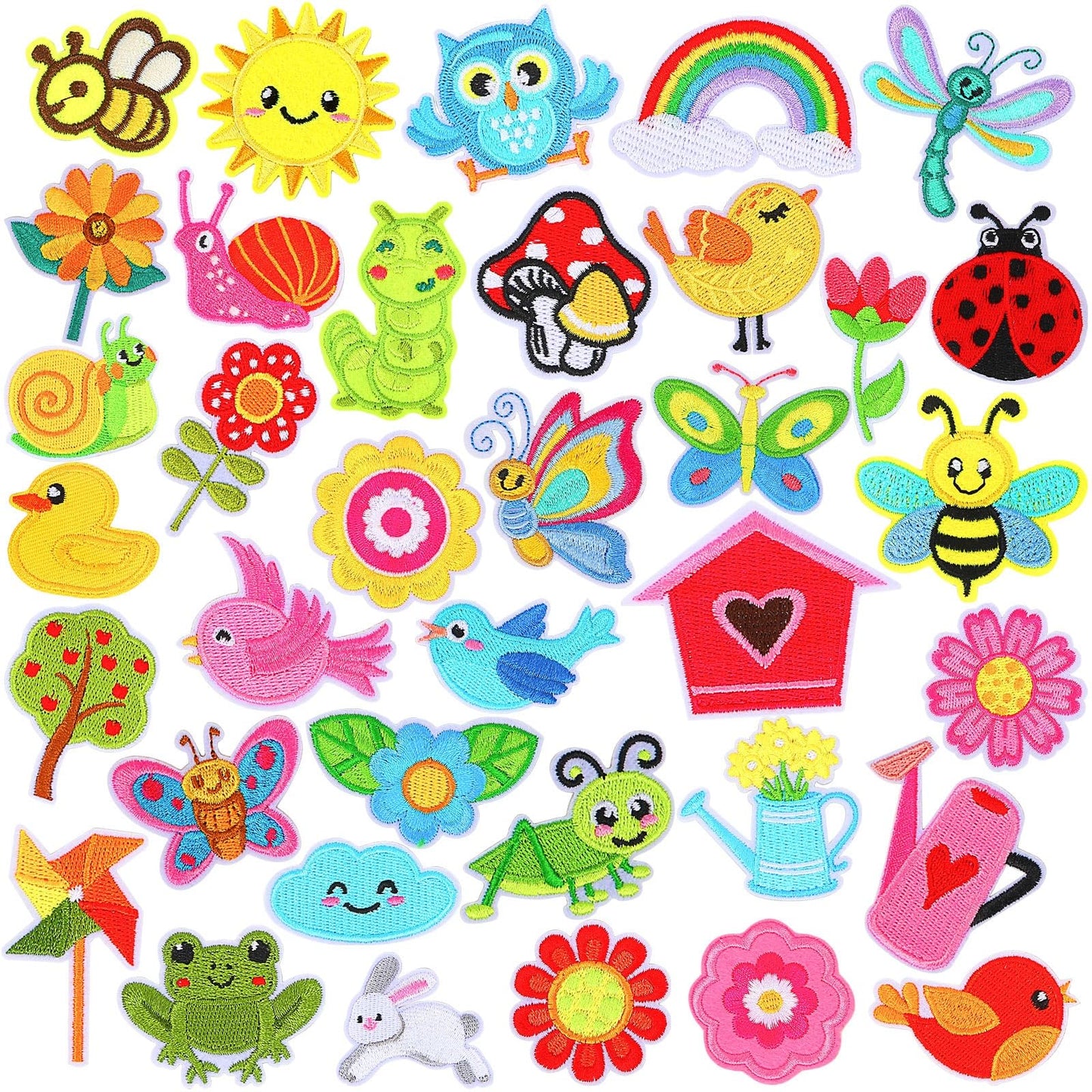 36 Pcs Mardi Gras Iron On Patches - Embroidered Veteran Patches