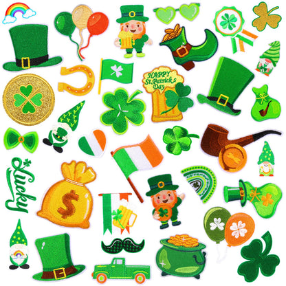 36 Pcs Mardi Gras Iron On Patches - Embroidered Veteran Patches