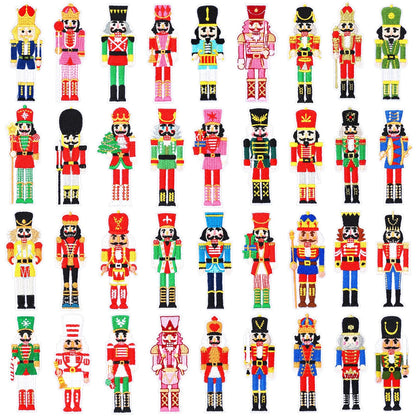 36 Pcs Mardi Gras Iron On Patches - Embroidered Veteran Patches