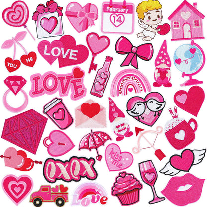 36 Pcs Mardi Gras Iron On Patches - Embroidered Veteran Patches