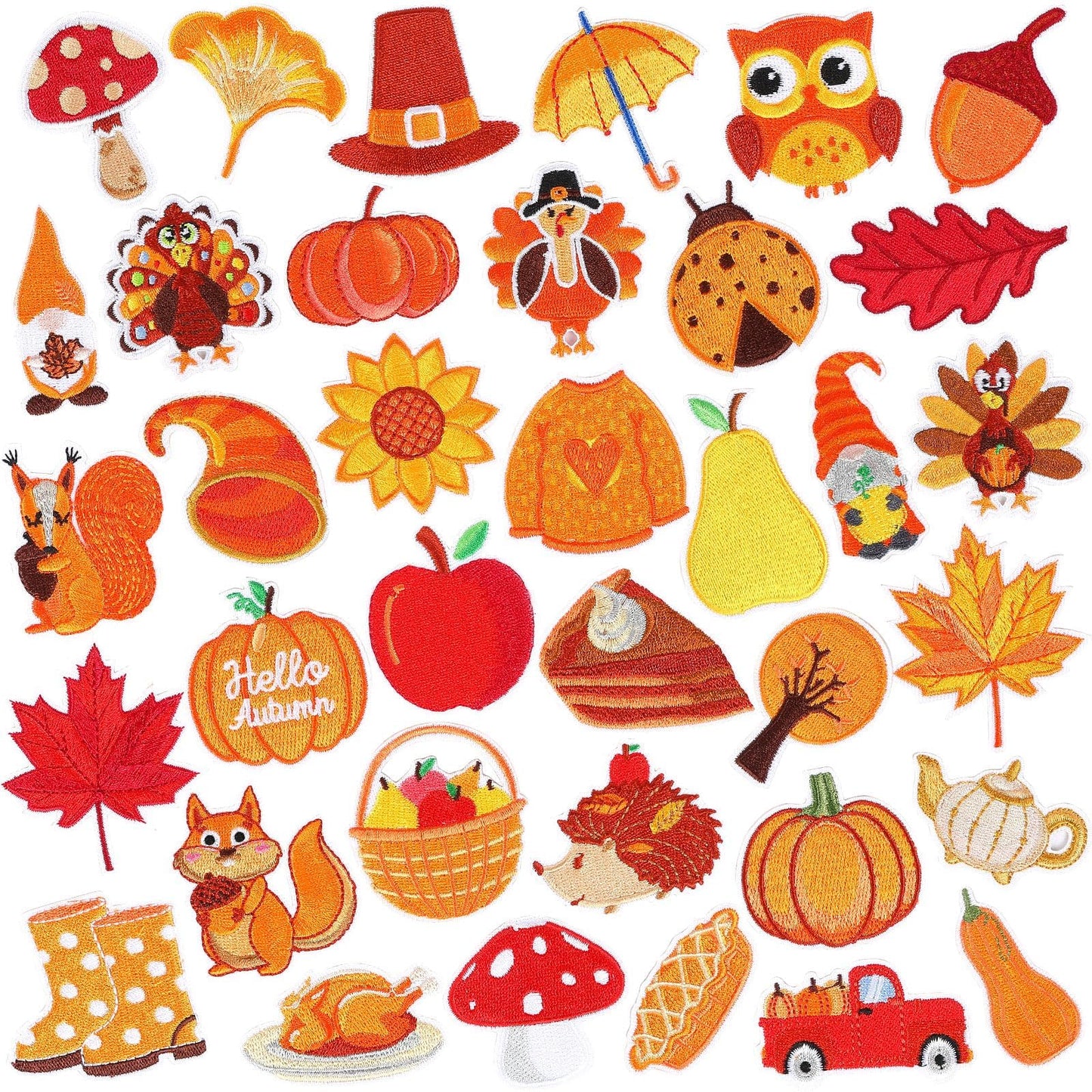 36 Pcs Mardi Gras Iron On Patches - Embroidered Veteran Patches