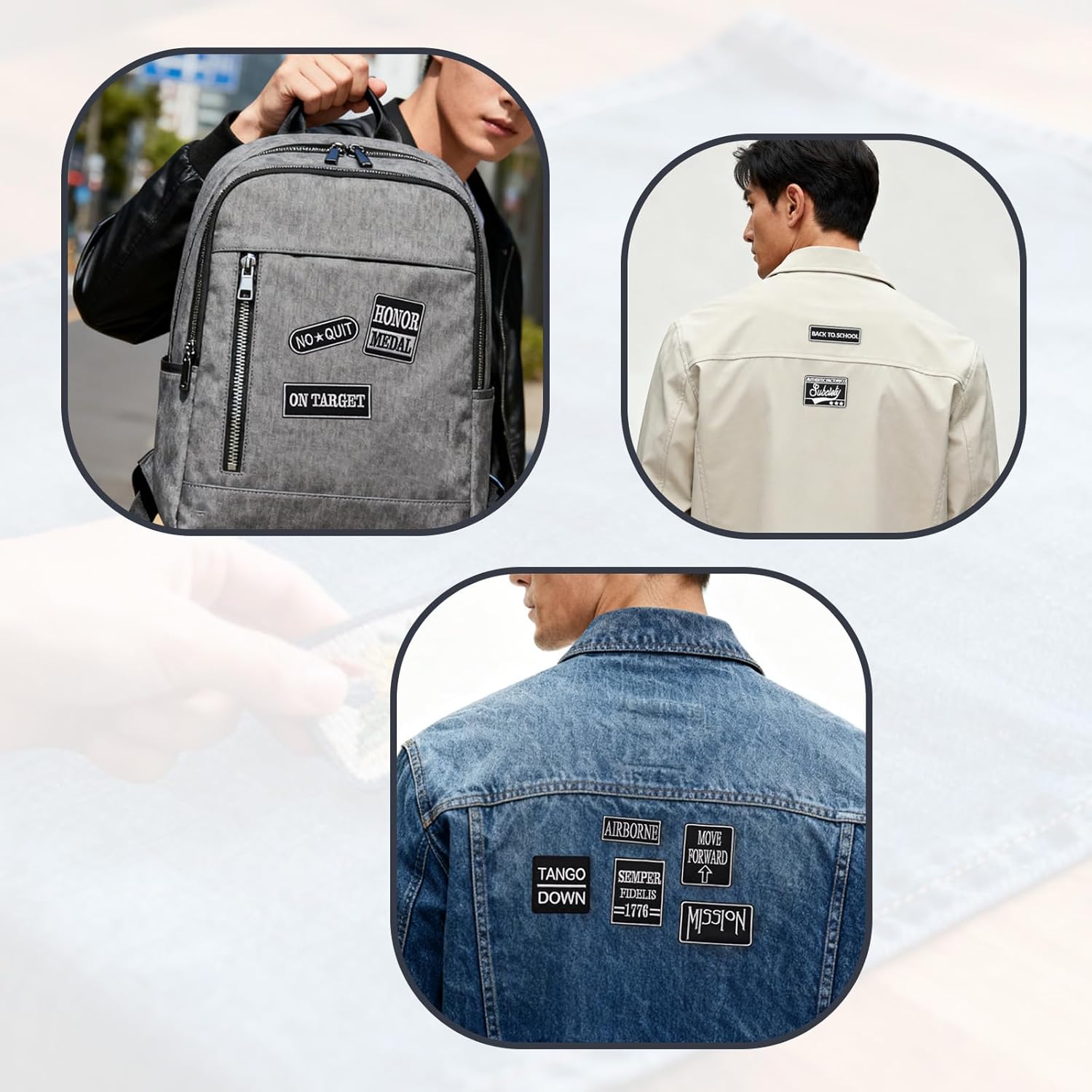 36 Pcs Motorcycle Phrases Patches - Biker Slogan Veteran Patches