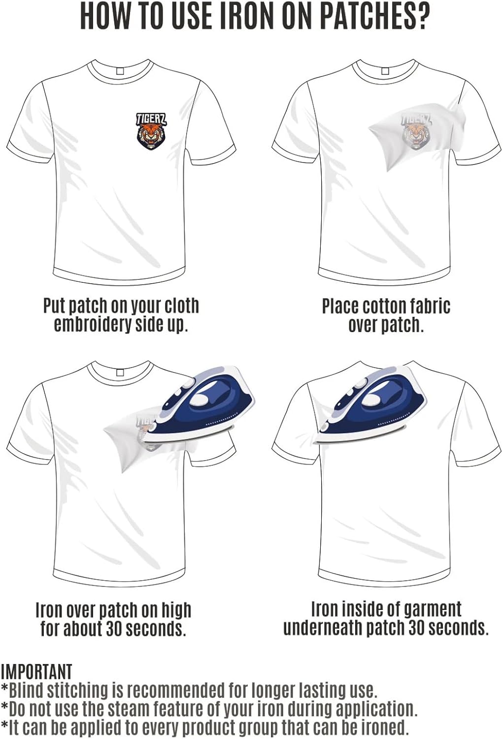 4 Pack Spider Patches - Iron On Embroidered Applique Veteran Patches