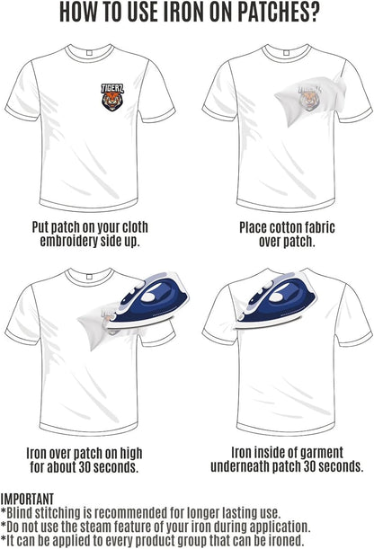 4 Pack Spider Patches - Iron On Embroidered Applique Veteran Patches