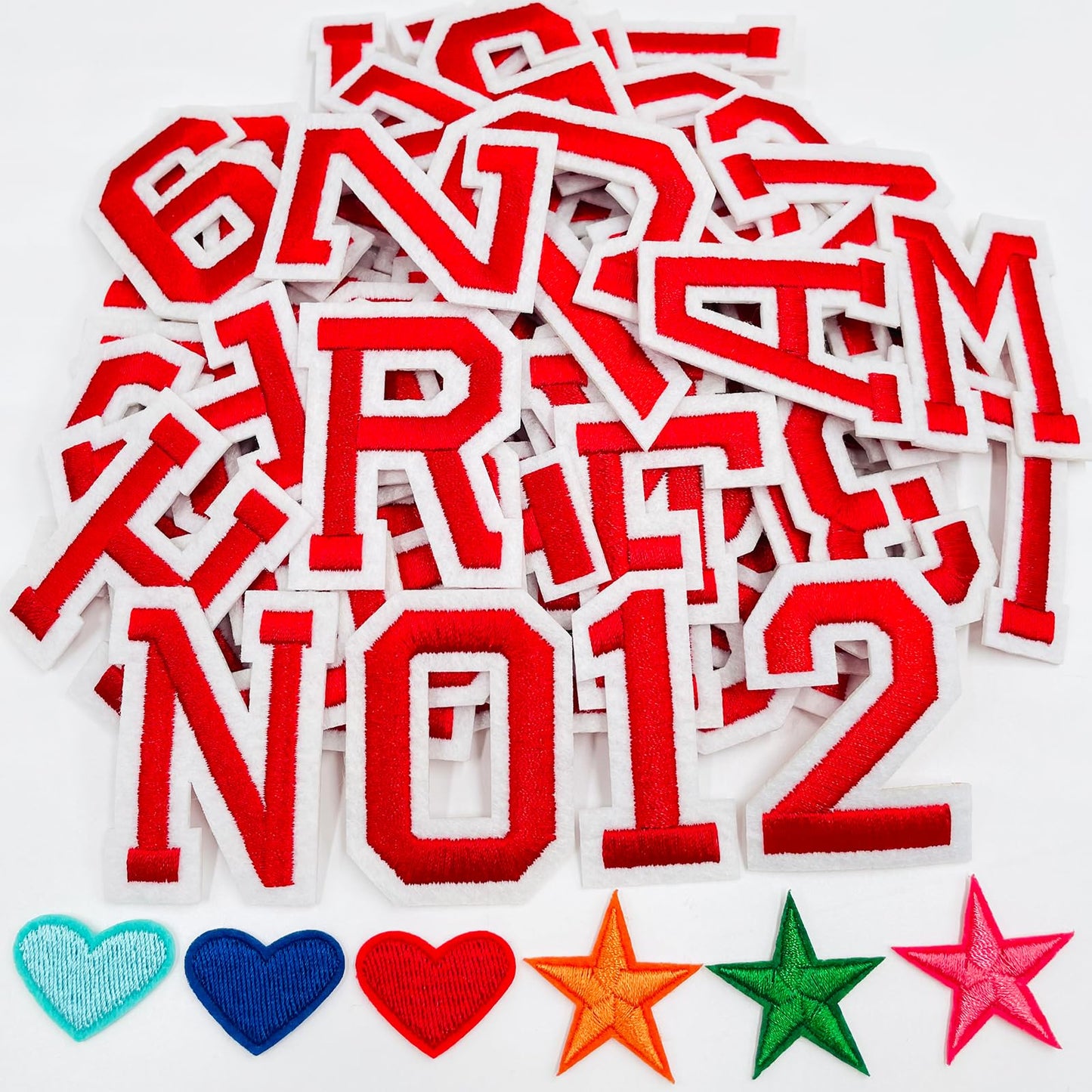 52 Pcs Alphabet Patches A - Z - Iron On Black Letters Veteran Patches