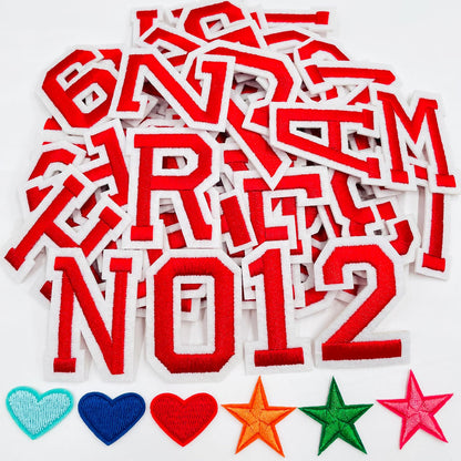 52 Pcs Alphabet Patches A - Z - Iron On Black Letters Veteran Patches