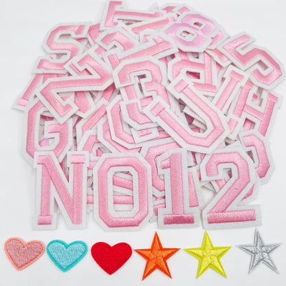 52 Pcs Alphabet Patches A - Z - Iron On Black Letters Veteran Patches