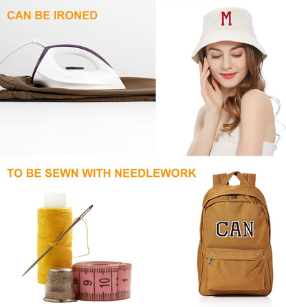 52 Pcs Alphabet Patches A - Z - Iron On Black Letters Veteran Patches