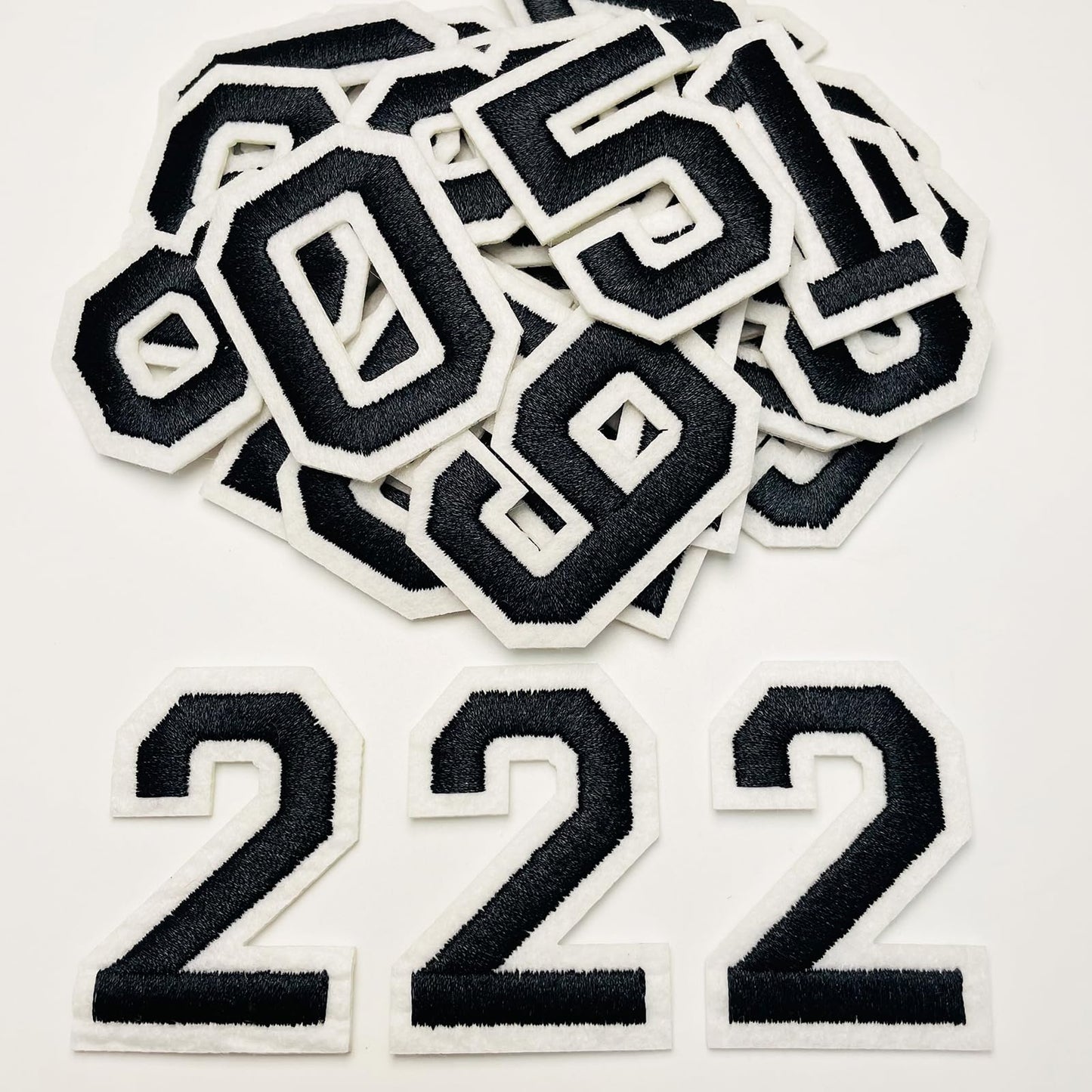 52 Pcs Alphabet Patches A - Z - Iron On Black Letters Veteran Patches