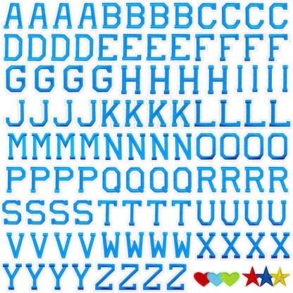 52 Pcs Alphabet Patches A - Z - Iron On Black Letters Veteran Patches