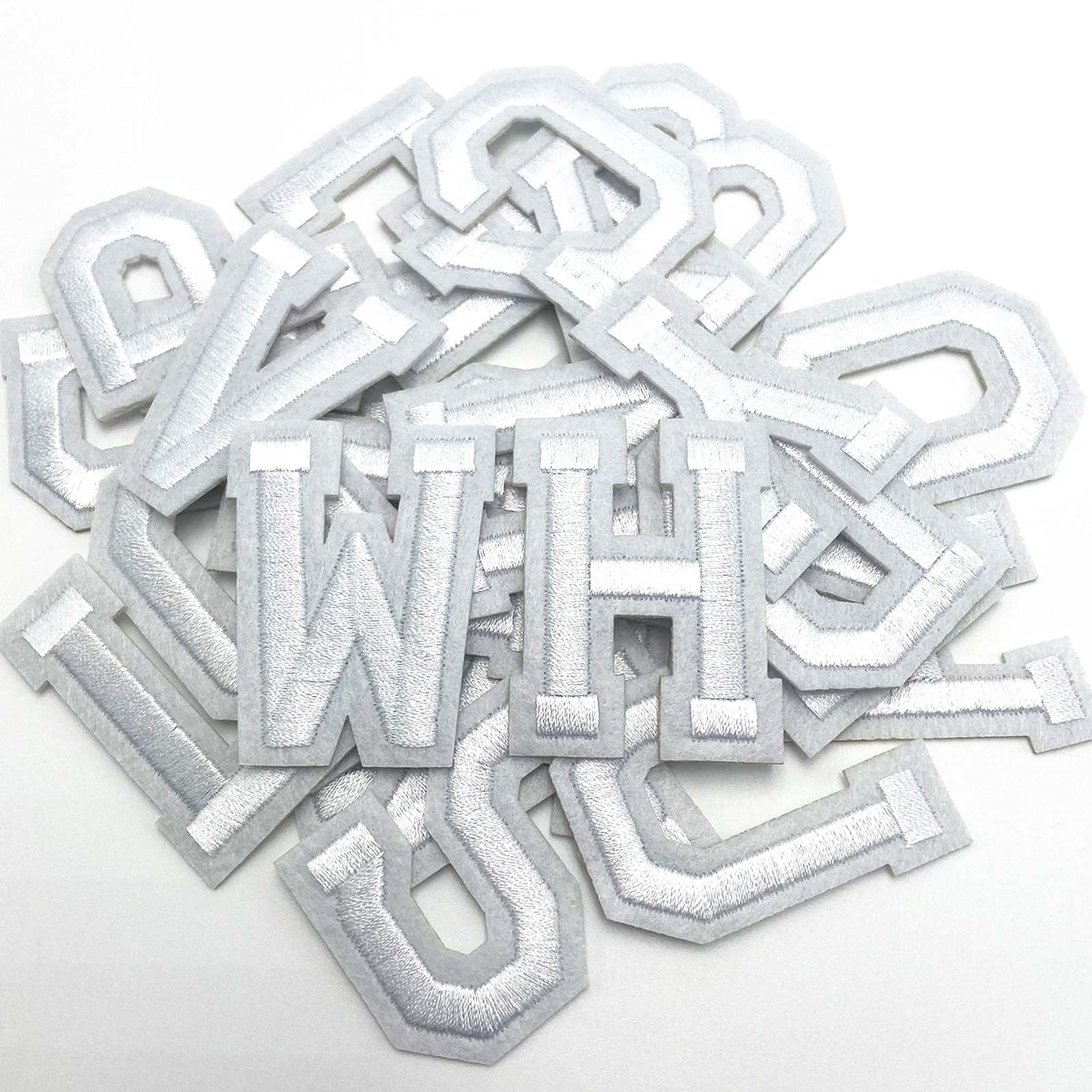 52 Pcs Alphabet Patches A - Z - Iron On Black Letters Veteran Patches