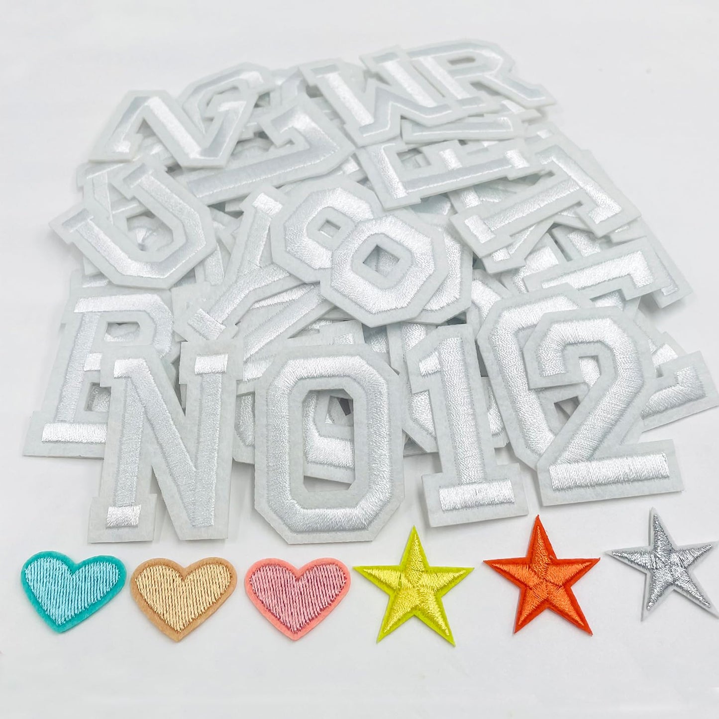 52 Pcs Alphabet Patches A - Z - Iron On Black Letters Veteran Patches