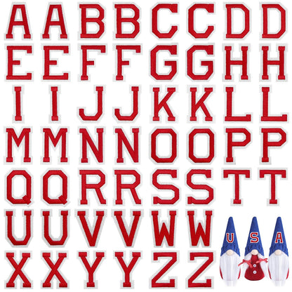 52 Pcs Alphabet Patches A - Z - Iron On Black Letters Veteran Patches
