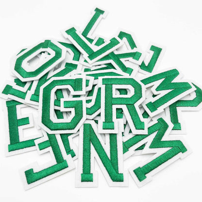 52 Pcs Alphabet Patches A - Z - Iron On Black Letters Veteran Patches