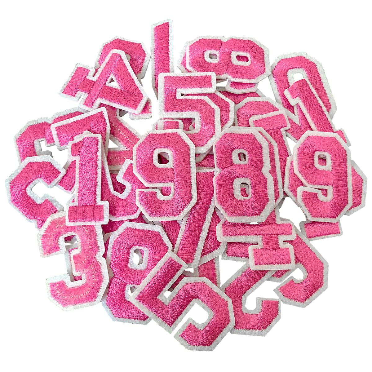 52 Pcs Iron On Letter Patches A - Z - White Embroidered Veteran Patches