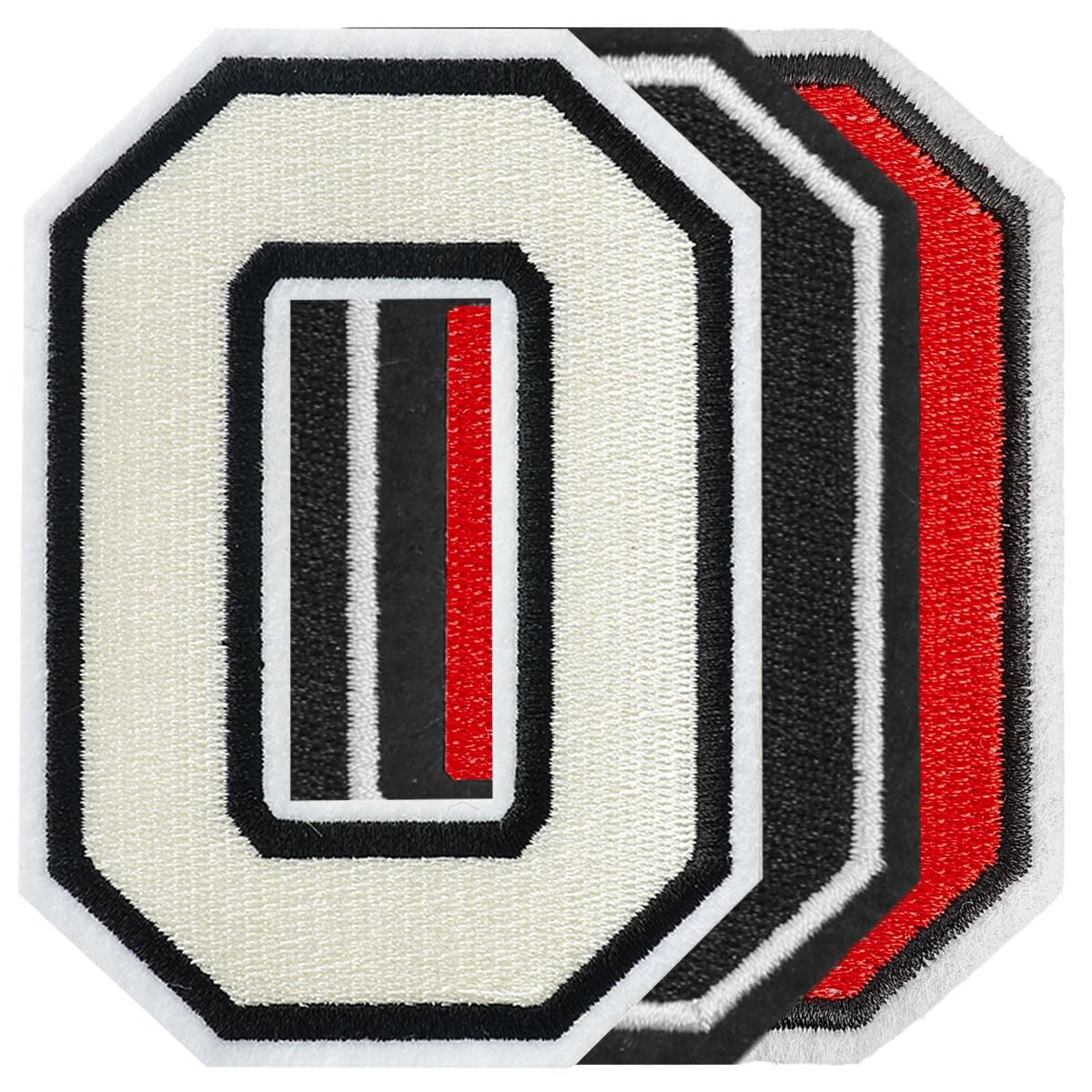 52 Pcs Iron On Letter Patches A - Z - White Embroidered Veteran Patches