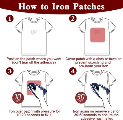 52 Pcs Iron On Letter Patches A - Z - White Embroidered Veteran Patches