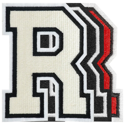 52 Pcs Iron On Letter Patches A - Z - White Embroidered Veteran Patches