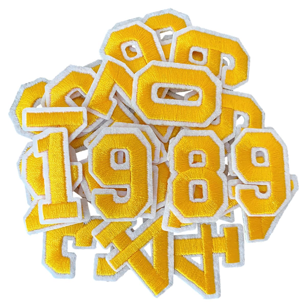 52 Pcs Iron On Letter Patches A - Z - White Embroidered Veteran Patches