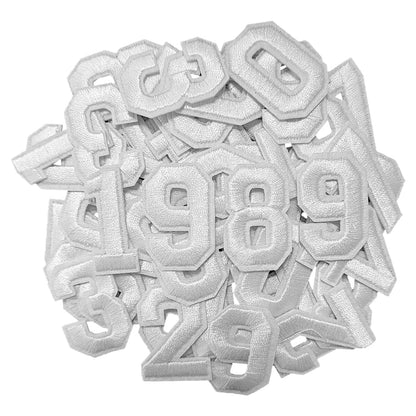 52 Pcs Iron On Letter Patches A - Z - White Embroidered Veteran Patches
