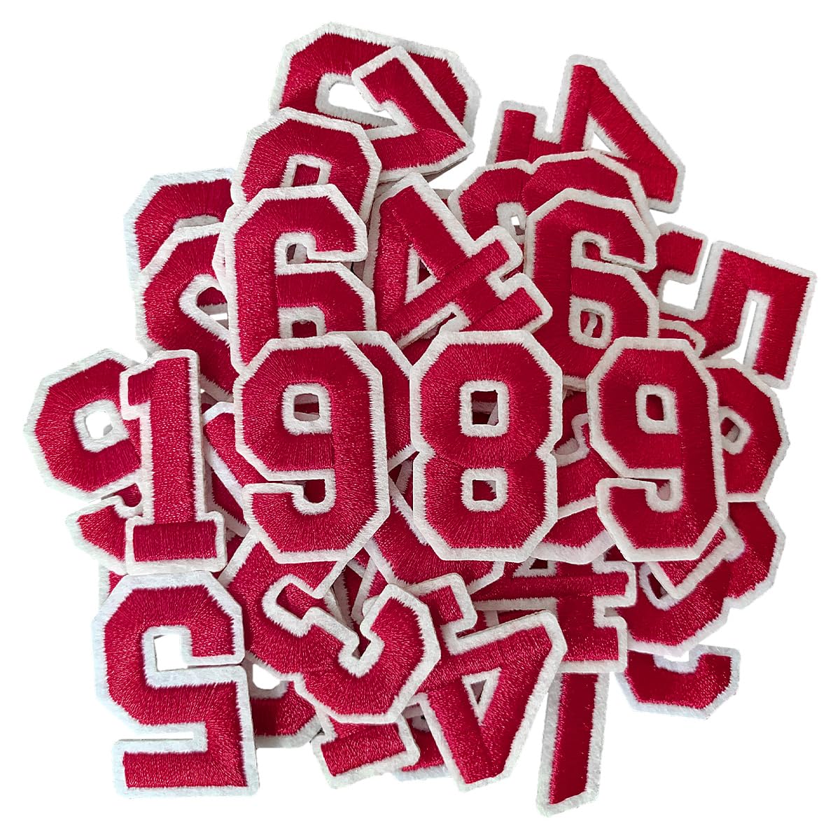 52 Pcs Iron On Letter Patches A - Z - White Embroidered Veteran Patches