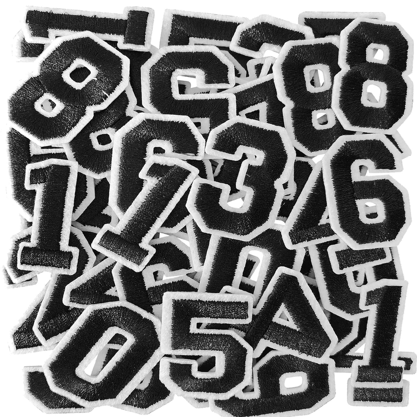 72 Pcs Iron On Letters A - Z & Numbers 0 - 9 - White Veteran Patches