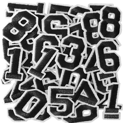 72 Pcs Iron On Letters A - Z & Numbers 0 - 9 - White Veteran Patches