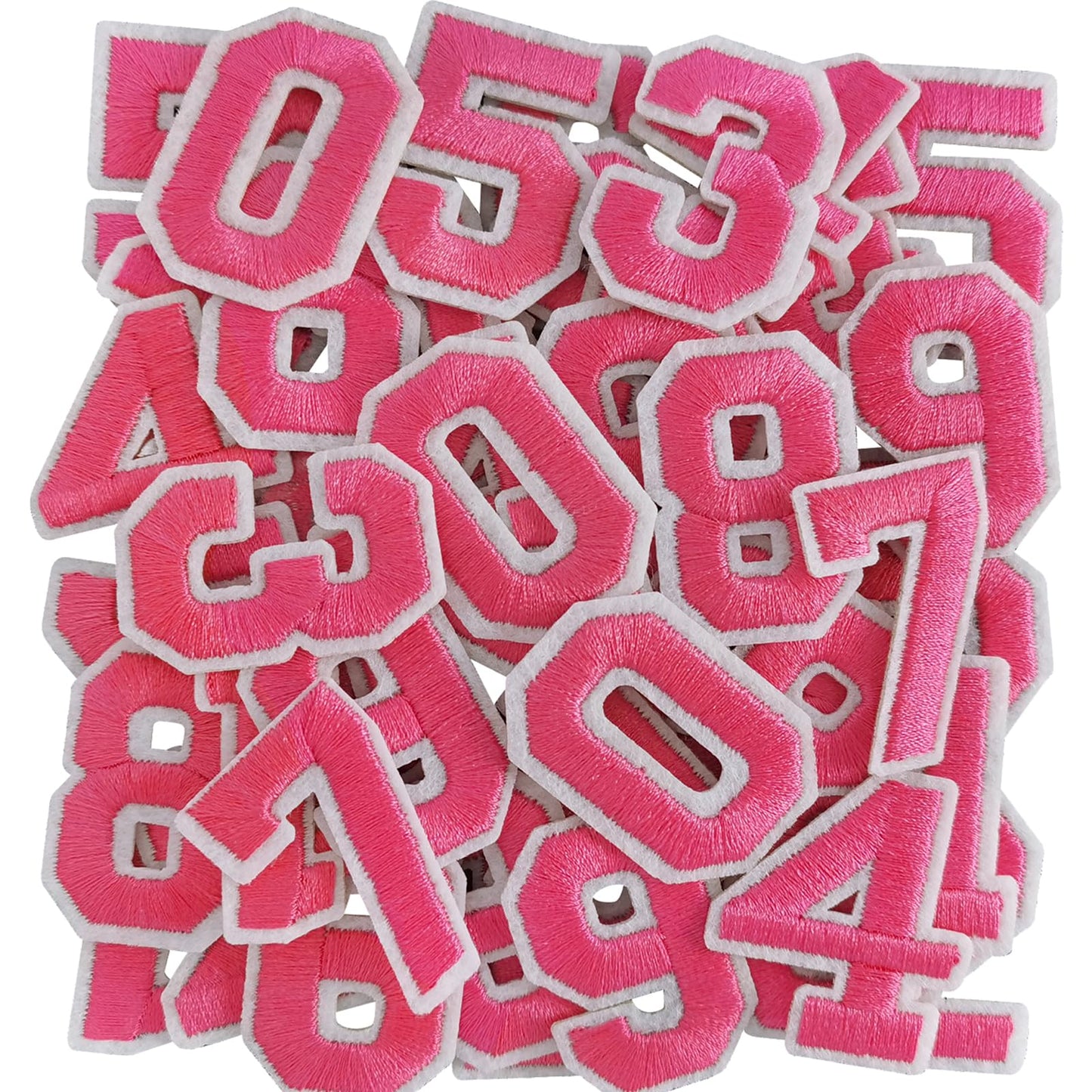 72 Pcs Iron On Letters A - Z & Numbers 0 - 9 - White Veteran Patches