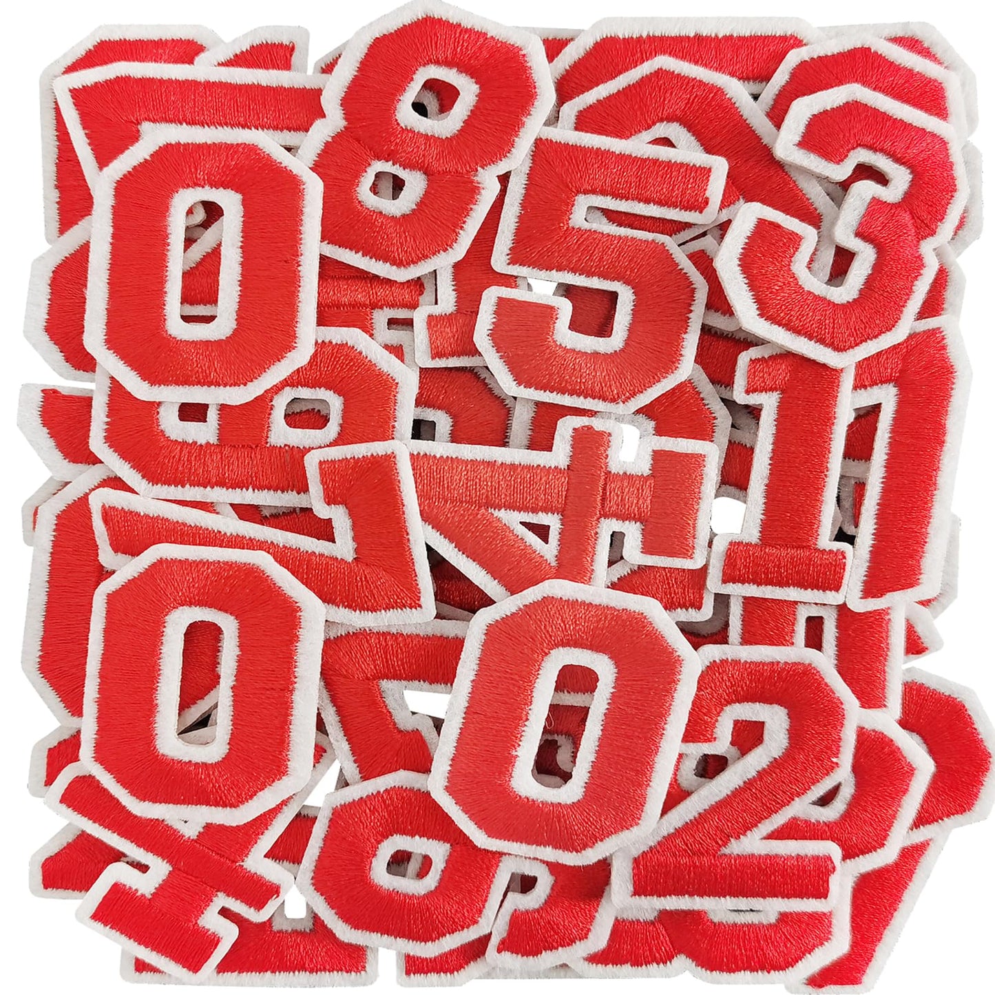 72 Pcs Iron On Letters A - Z & Numbers 0 - 9 - White Veteran Patches