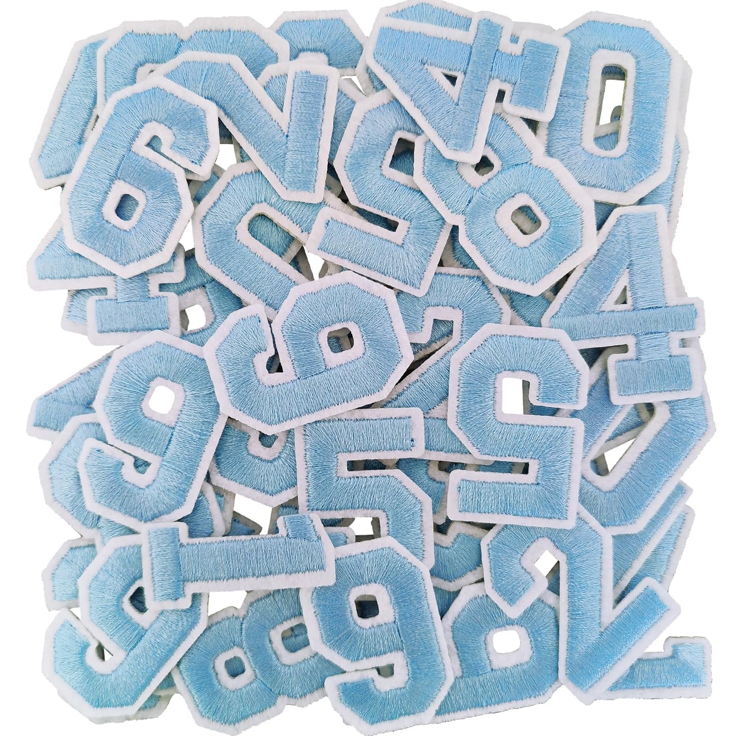 72 Pcs Iron On Letters A - Z & Numbers 0 - 9 - White Veteran Patches
