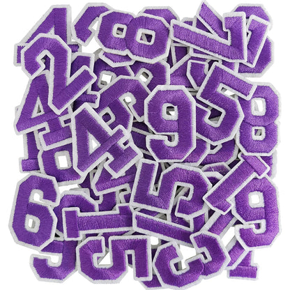 72 Pcs Iron On Letters A - Z & Numbers 0 - 9 - White Veteran Patches