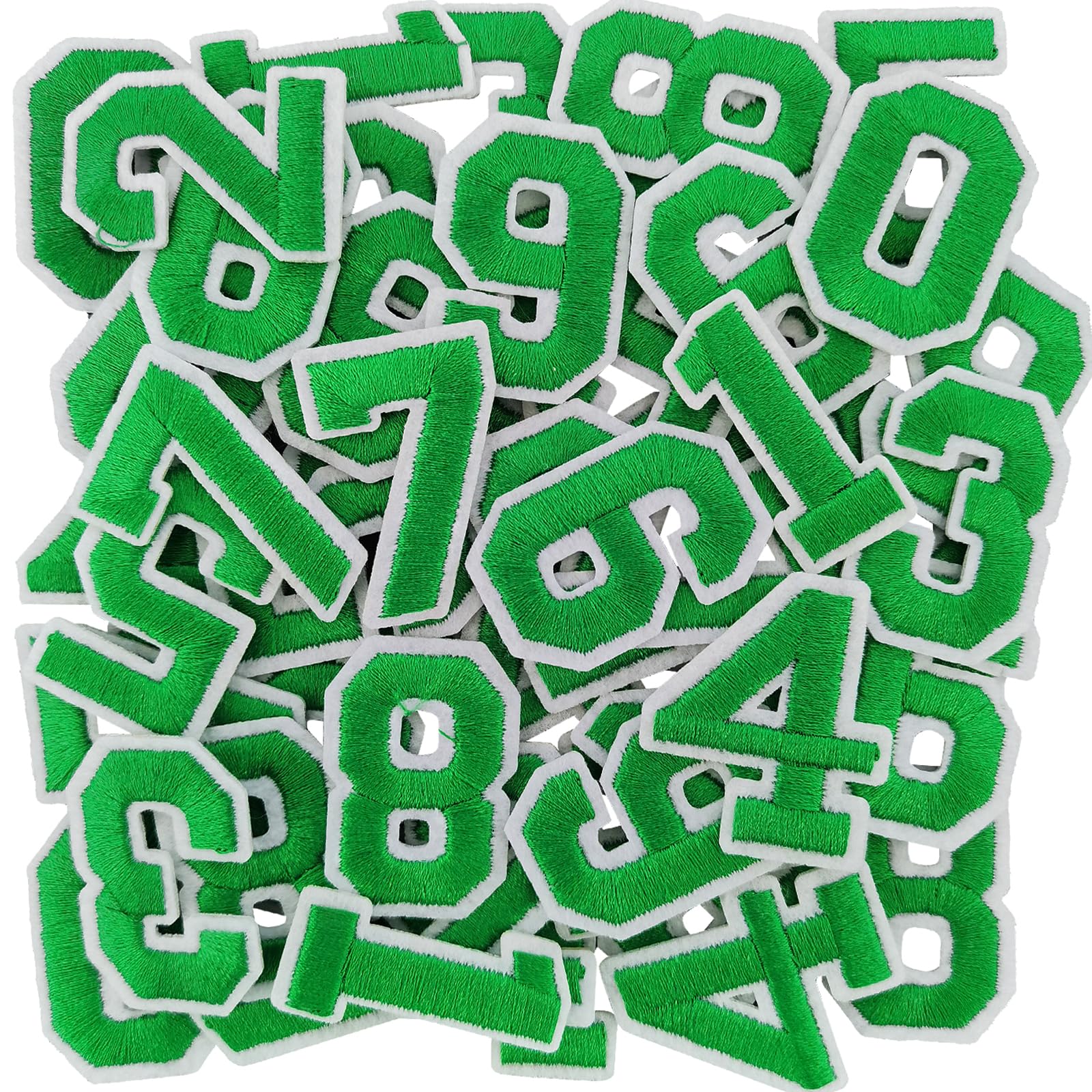 72 Pcs Iron On Letters A - Z & Numbers 0 - 9 - White Veteran Patches