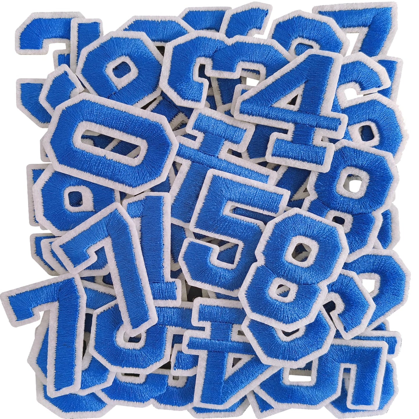 72 Pcs Iron On Letters A - Z & Numbers 0 - 9 - White Veteran Patches