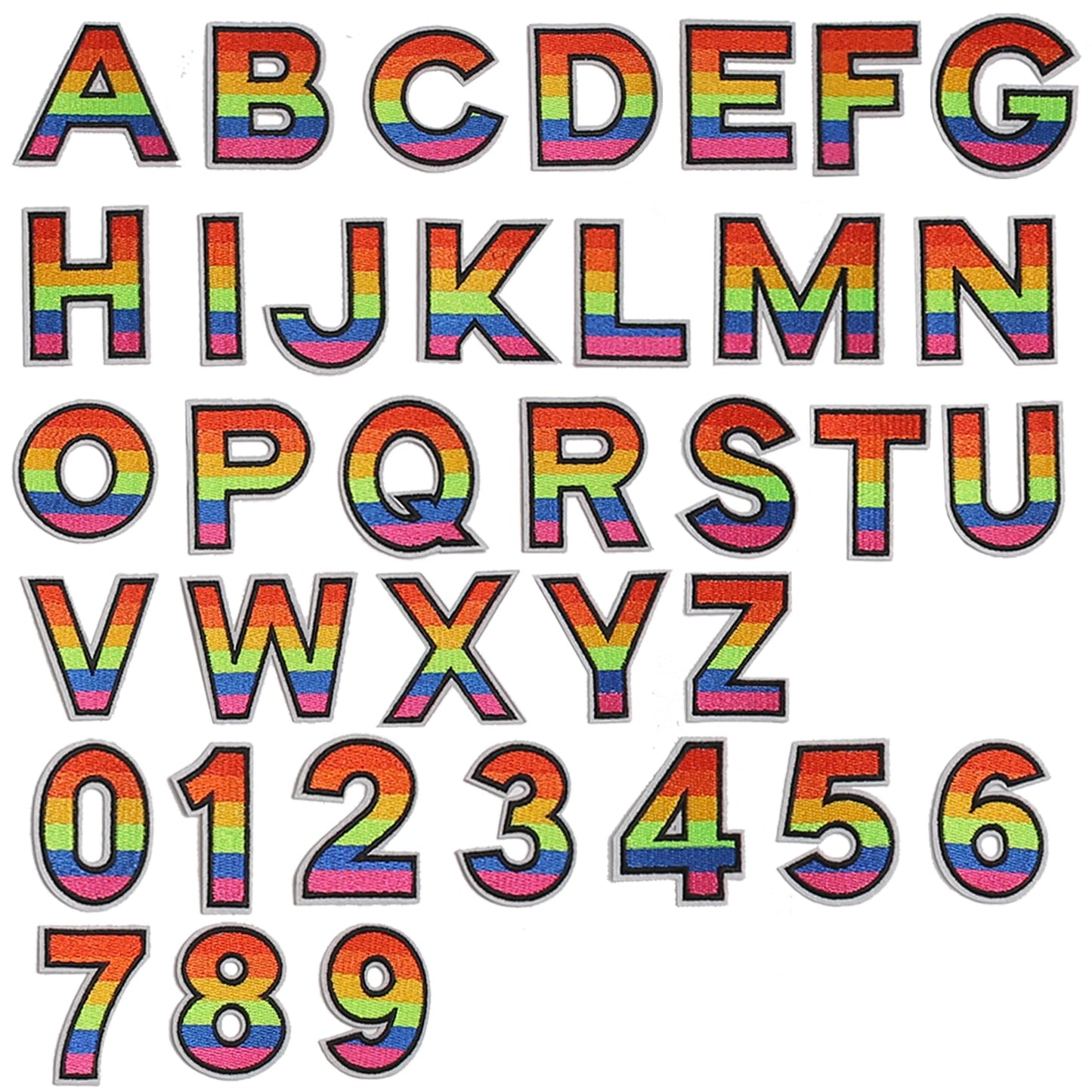 72 Pcs Iron On Letters & Numbers - Red Alphabet A - Z Veteran Patches