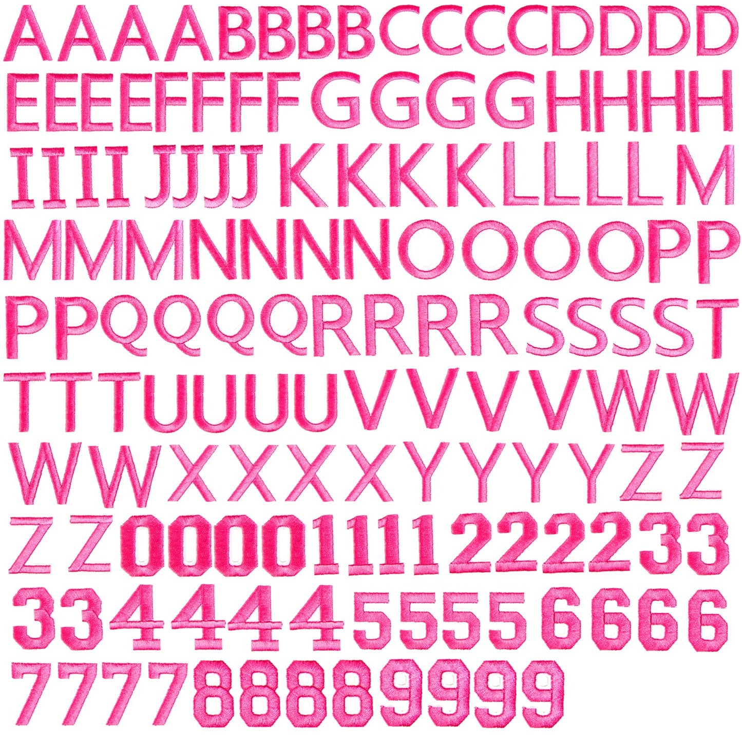 72 Pcs Iron On Letters & Numbers - Red Alphabet A - Z Veteran Patches