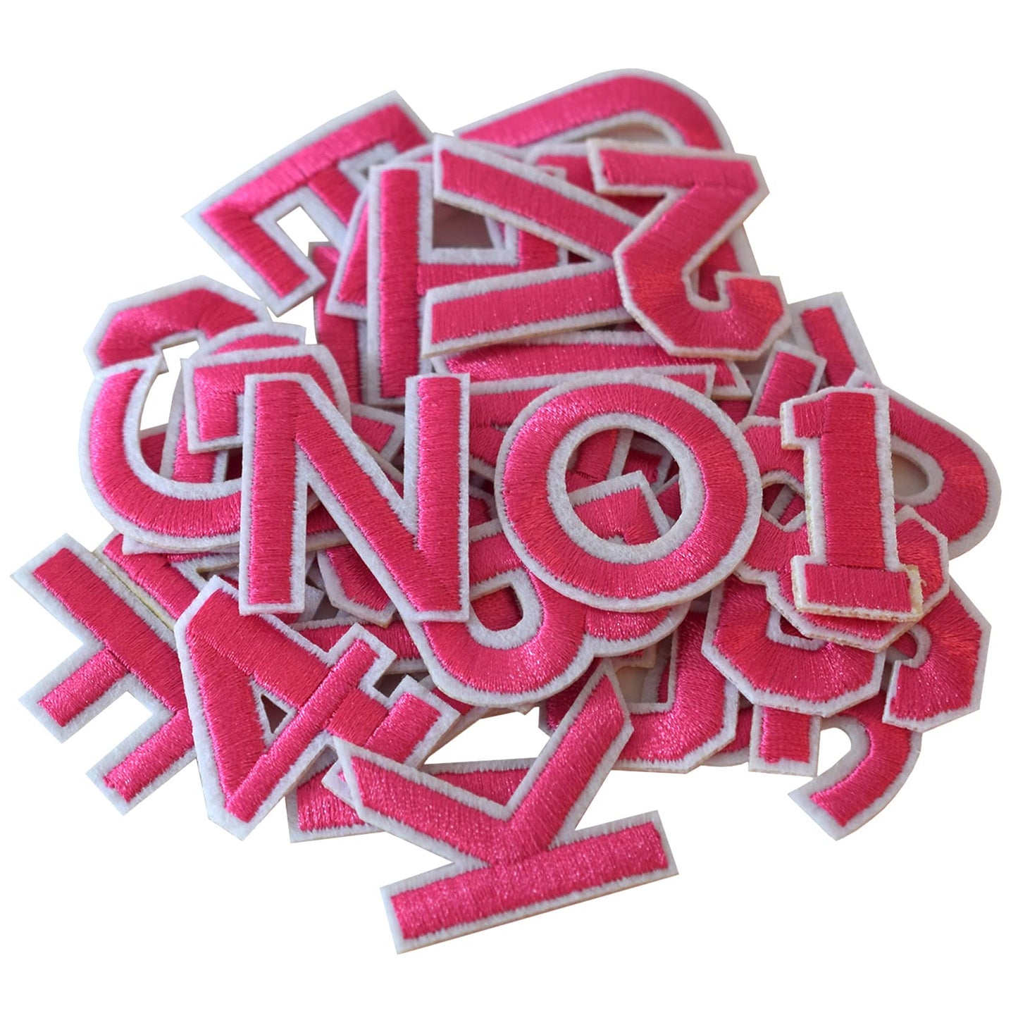 72 Pcs Iron On Letters & Numbers - Red Alphabet A - Z Veteran Patches