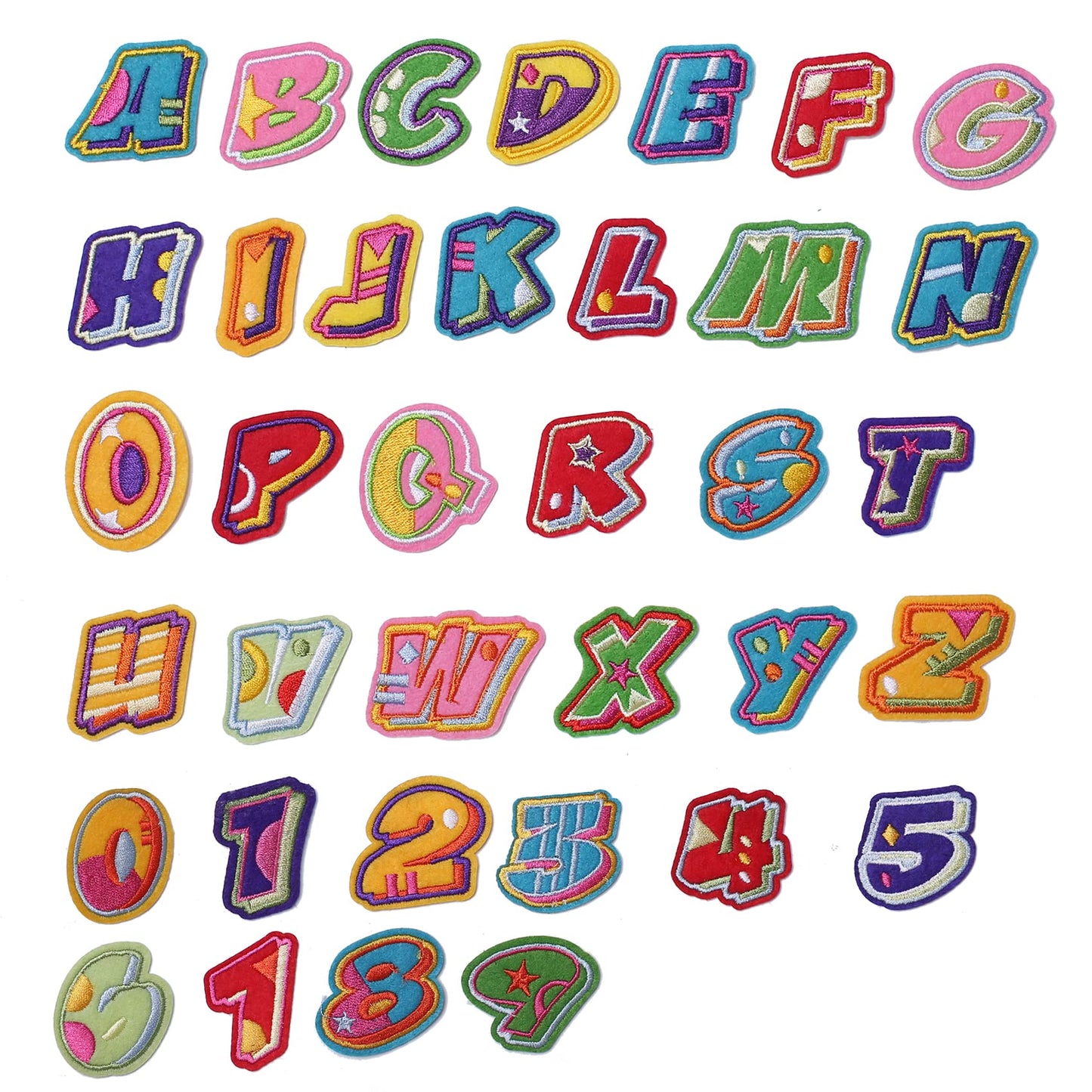 72 Pcs Iron On Letters & Numbers - Red Alphabet A - Z Veteran Patches